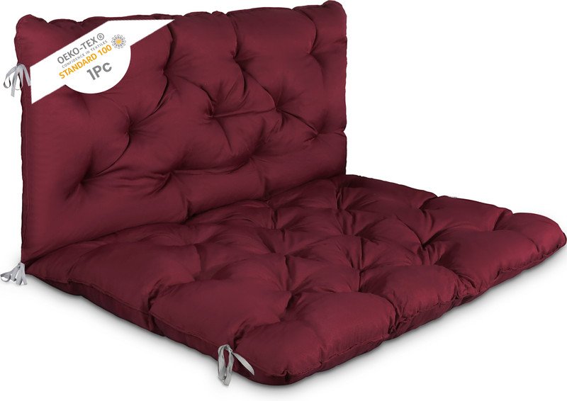 HOMECALL Bankauflage Sitzkissen mit Rückenlehne , Nordisches Design, für Gartenbank, 120x140x12 cm