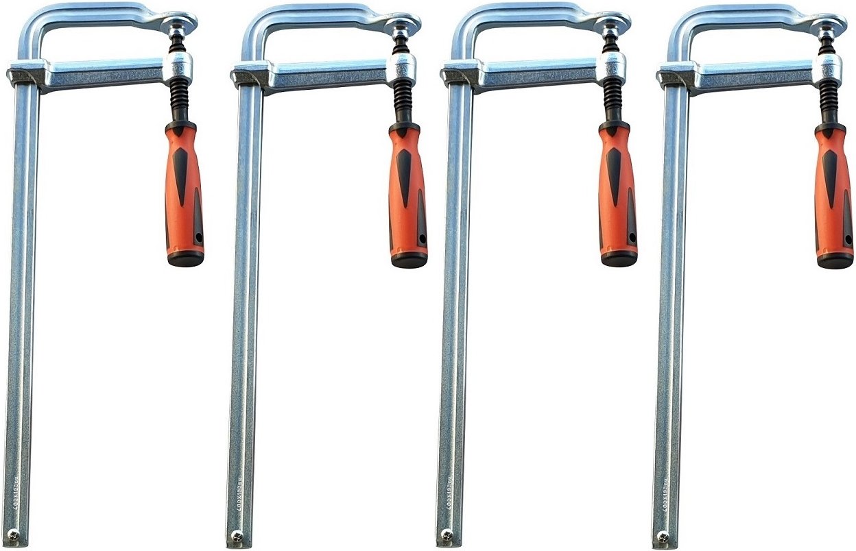 4 Stück Profi Ganzstahl Schraubzwinge 250 x 120 mm Tischzwinge Zwingen