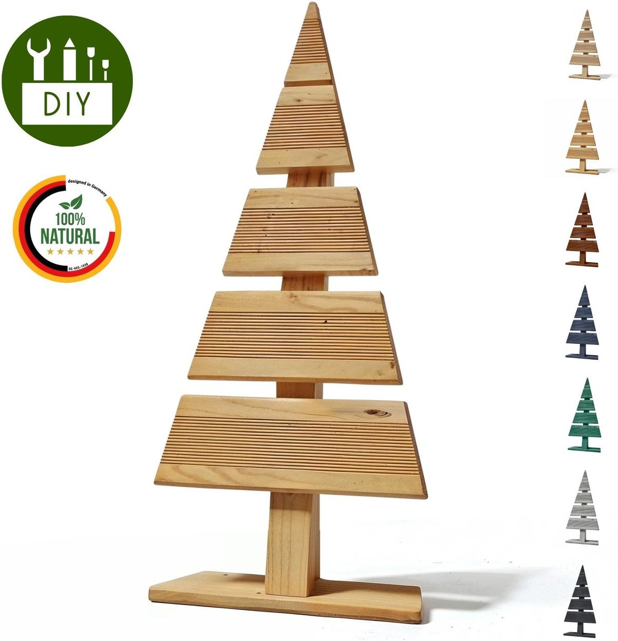 Weihnachtsdekoration 60cm Hoch DIY Holz-Weihnachtsbaum Dekobaum Tannenbaum Natur