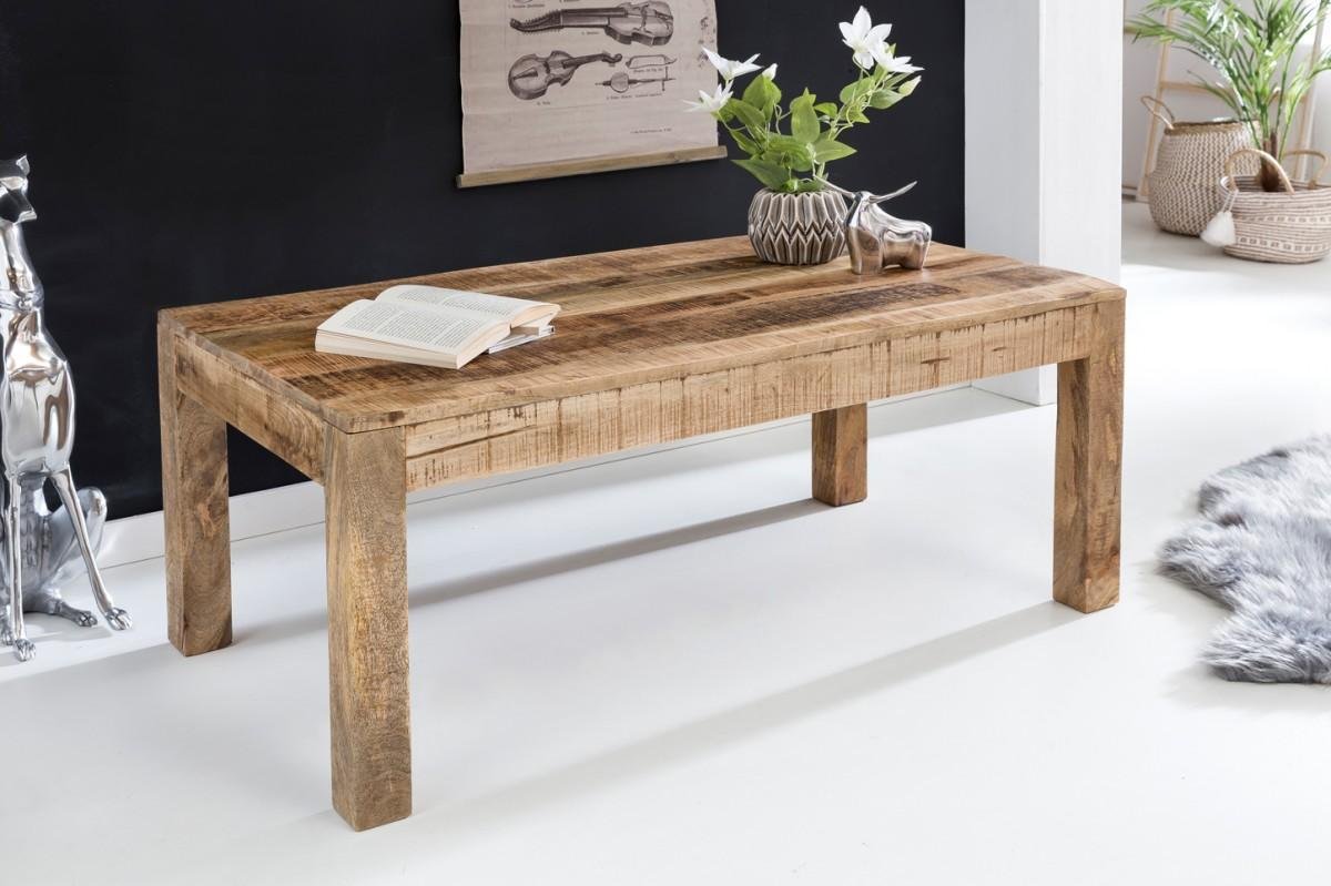 Couchtisch RUSTICA 110 x 60 x 47 cm Massiv-Holz Mango