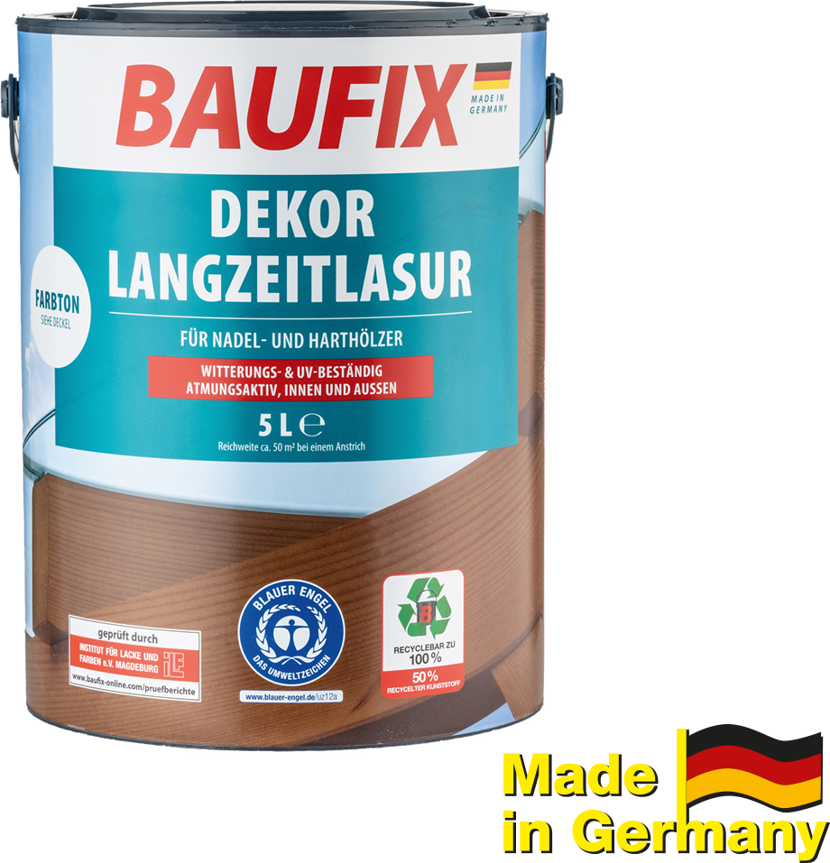 Dekor-Langzeitlasur, Farblos