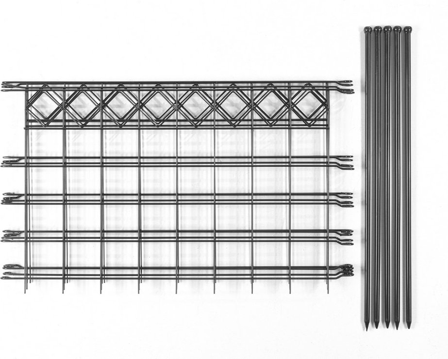 Teichzaun 4er Set, -ca.1000x600mm - Grau, 21FS14