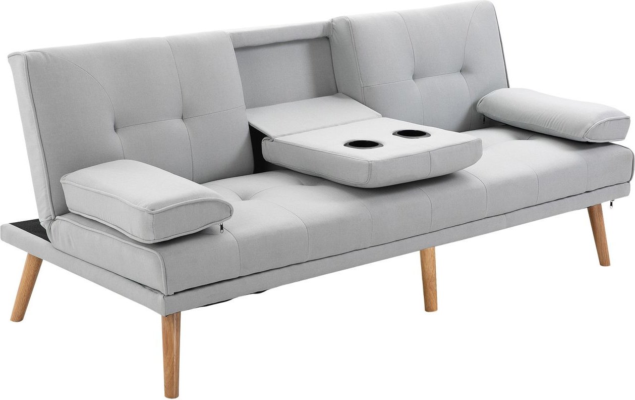Schlafsofa Sofabett Schlafcouch 3 Sitzer Leinen
