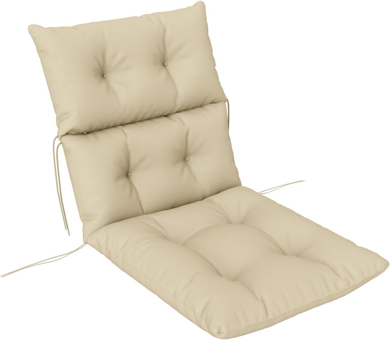 Thumbnail - Sitzkissen, 115x56 cm Stuhlkissen mit Bindebänder, 10cm dick Polsterauflage