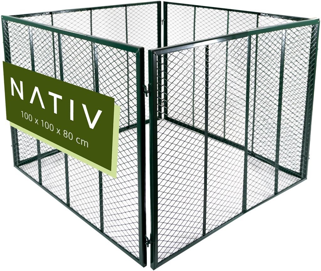 Metall Komposter 800 L dunkelgrün, stabiler Komposter für eigenen Bio-Kompost