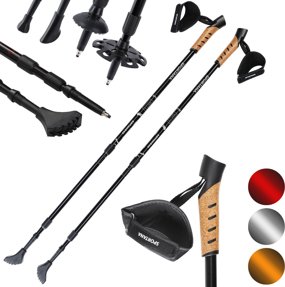 Deuba Nordic Walking Stöcke 68 – 135cm orange