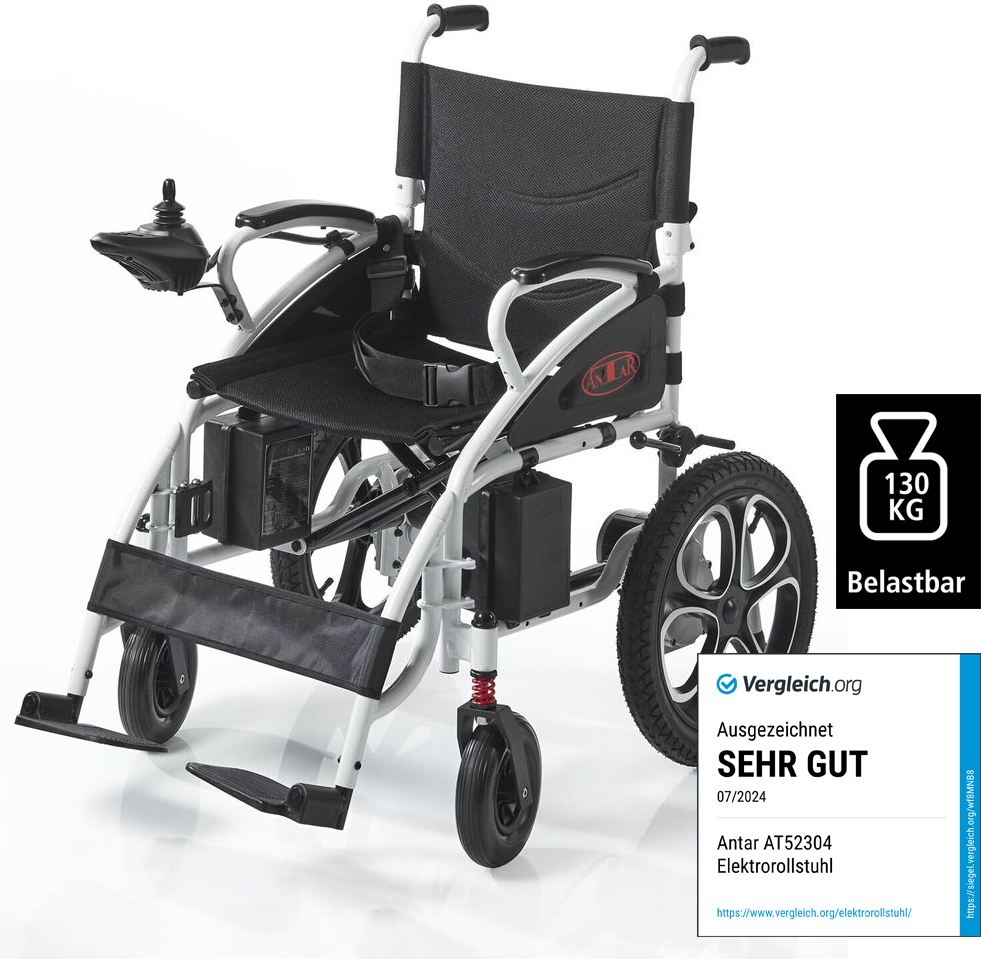 Elektrischer Rollstuhl AT52304 250 Watt Lithium-Ionen-Akku faltbar