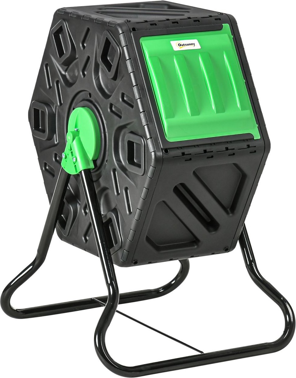 Komposter 60 Liter, 60x49x77cm drehbar Schnellkomposter aus Kunststoff