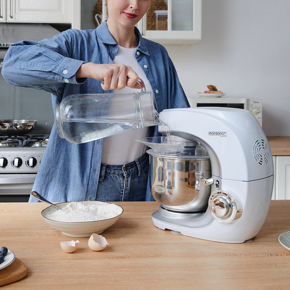 monzana Küchenmaschine Noblesse Silber 1000W 4,5L