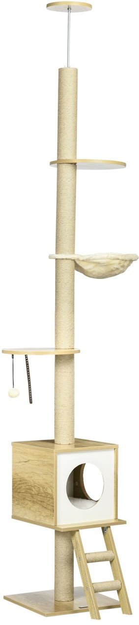 Thumbnail - Kratzbaum, Kletterbaum Deckenhoch, 240-260 cm, Katzenkratzbaum, Hellbraun