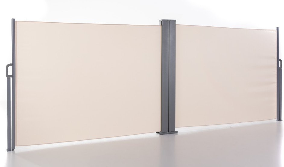 Doppel - Seitenmarkise ca. 6,0 x 1,5 m - Beige