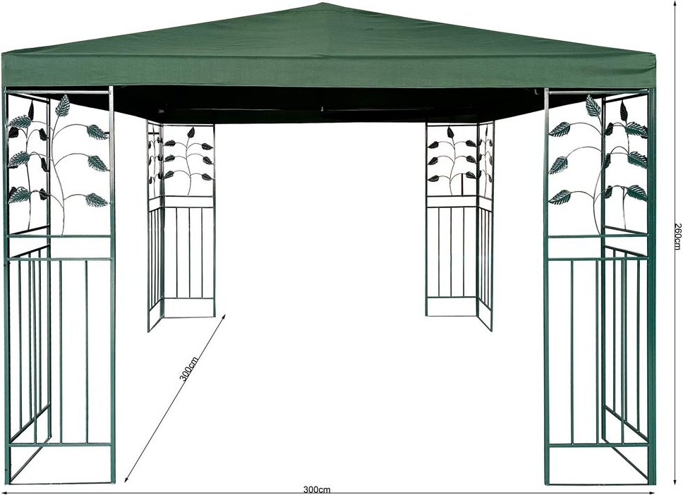 Gartenpavillon, ca. 300 x 300 x 260 cm – Grün