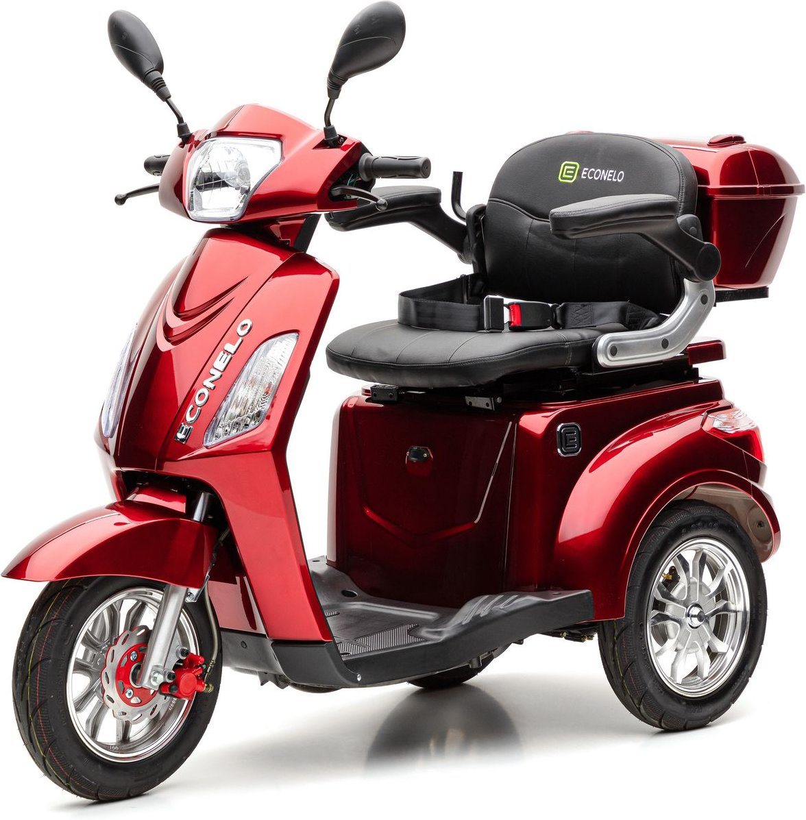 E-Seniorenmobil Billy, Lithium-Akku, 3-Rad, 1000 Watt, Lithium Rot