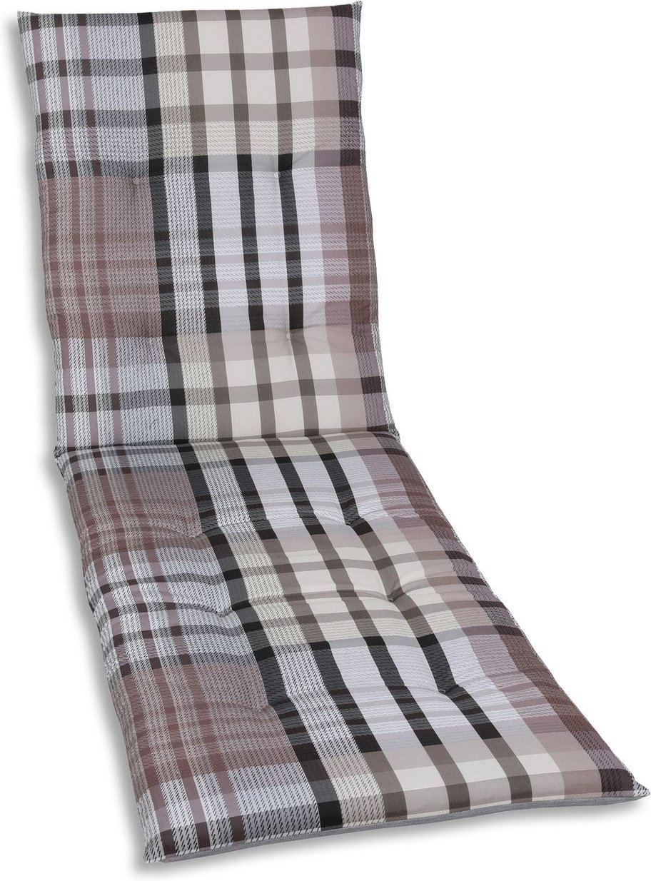 Liegenauflage Karo braun-beige