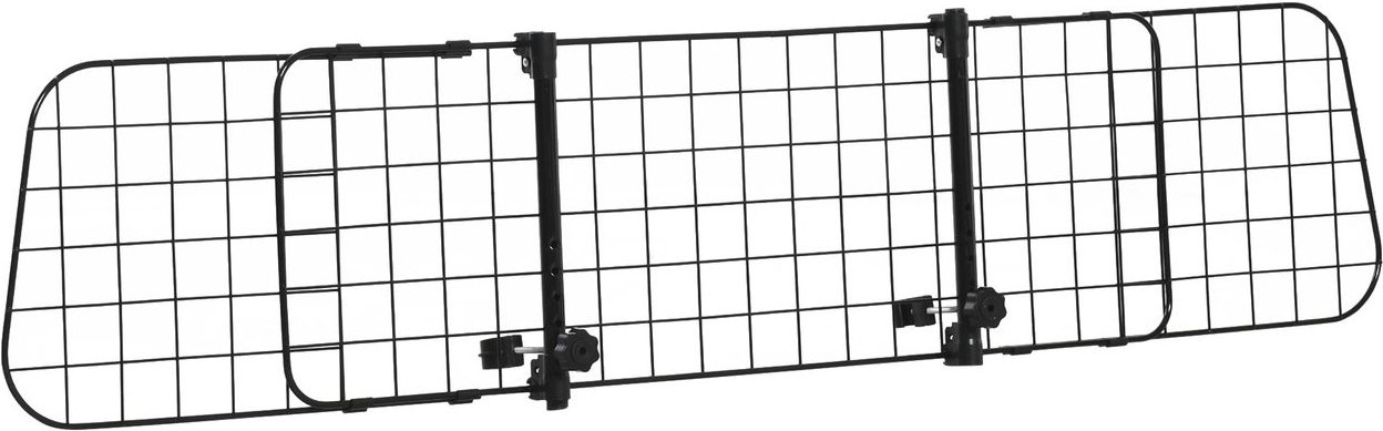 Hundeschutzgitter Auto Universal verstellbar Kofferraumgitter Trenngitter Metall schwarz (91-152) x 30 cm