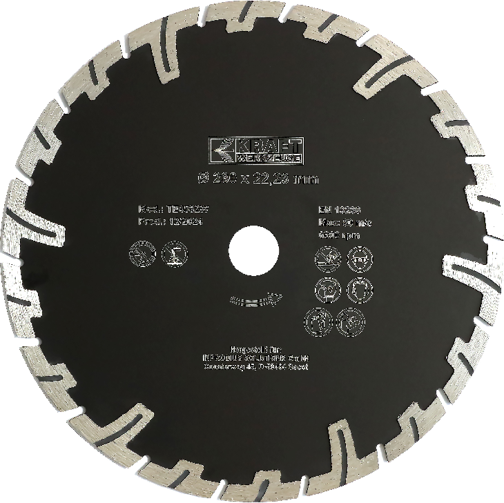 Diamant-Trennscheibe Ø230mm, T-förmiges Muster