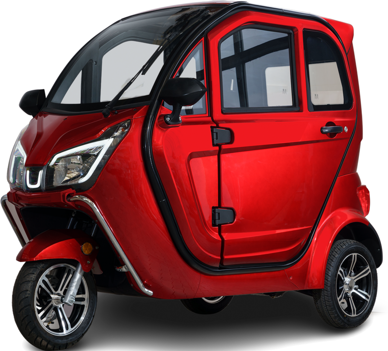 Y8 Kabinenroller - 2 kW, Blei-Gel-Akku, 45 km/h, rotmetallic