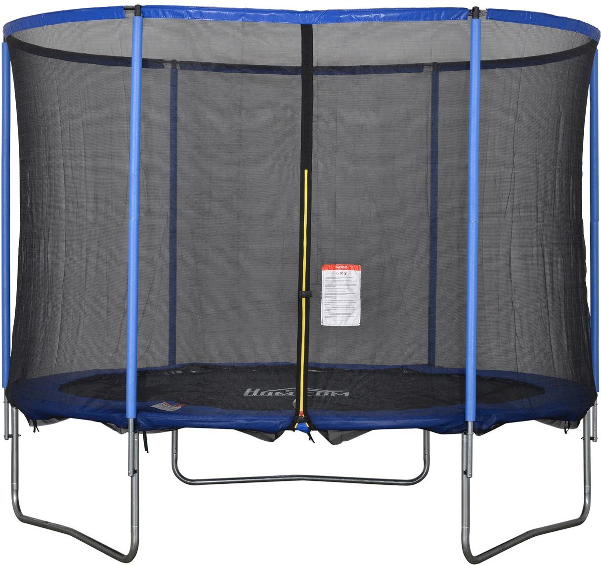 Trampolin mit Sicherheitsnetz Gartentrampolin für Innen- und Außenbereich Blau+Schwarz bis 113,6 kg Ø305 x 248H cm