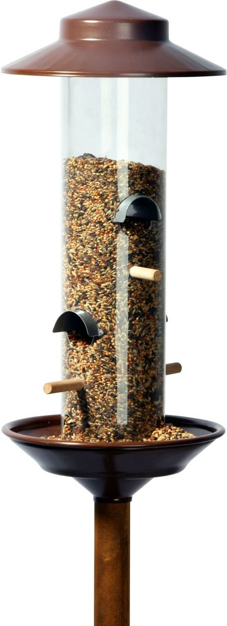 Futtersäule mit Ständer, bronze