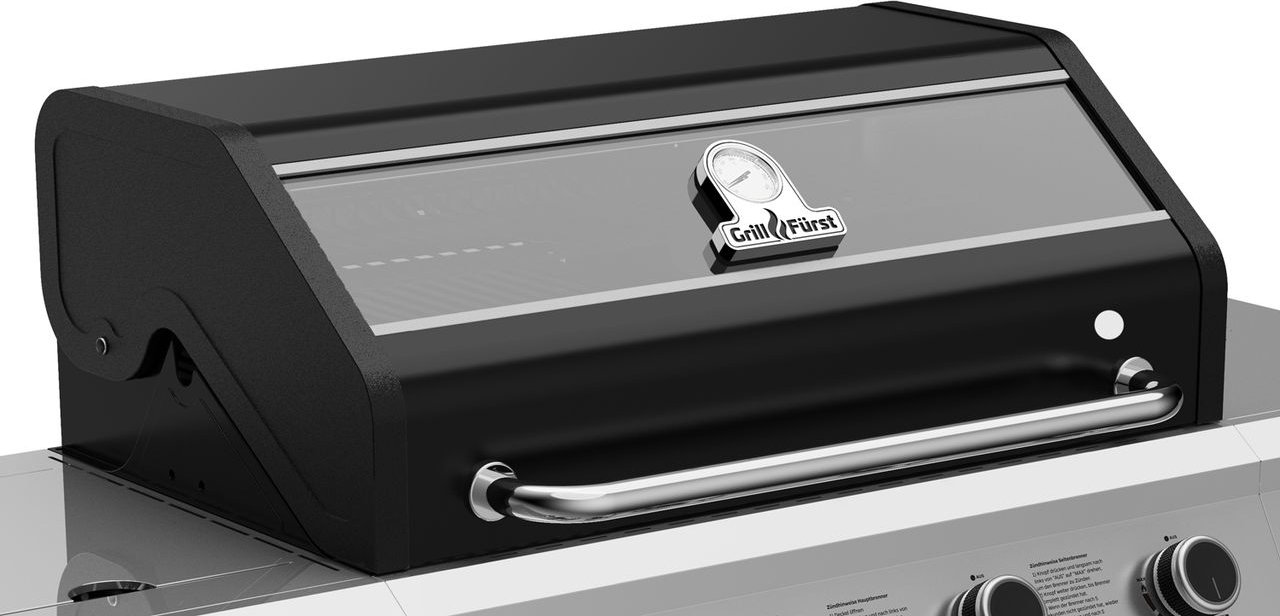 Grillfürst G510G 5-Brenner Gasgrill mit Hochtemperaturbrenner und Gusseisen Rosten