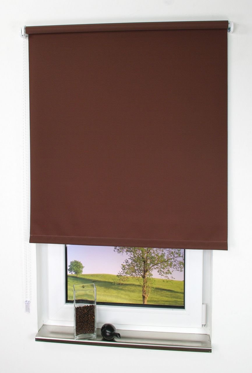 Thumbnail - Seitenzugrollo, Kettenzugrollo, 180 x 62 cm, cappuccino