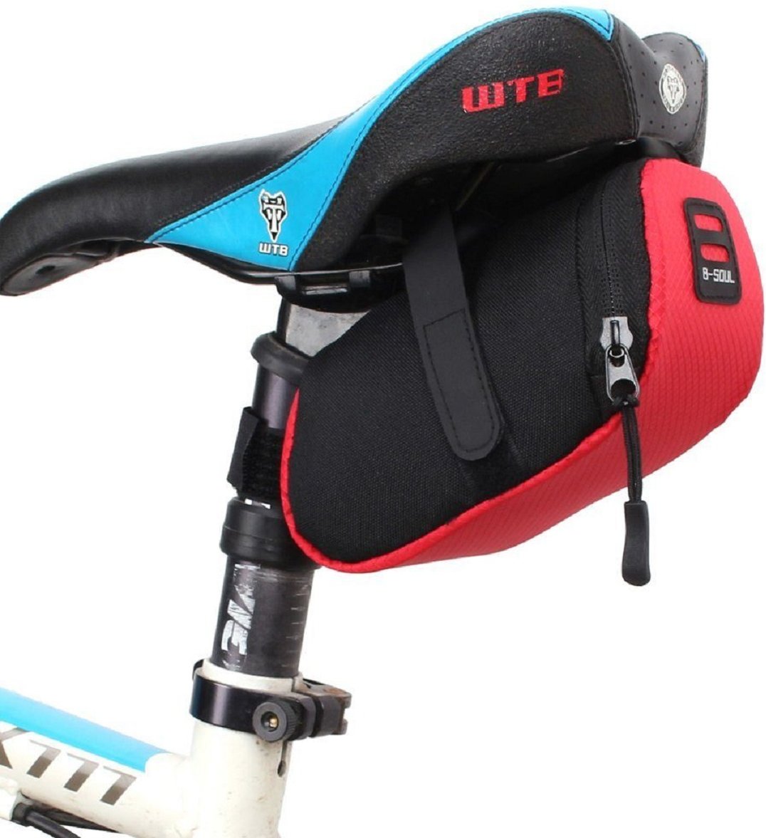 Fahrradtsche B-Soul 0,6L – Gepäckträger & Sattelmontage, Rot