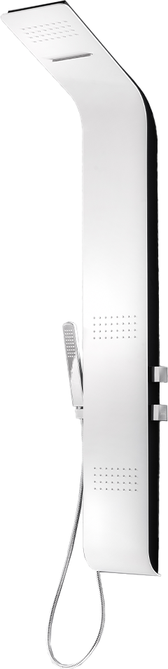 Edelstahl Duschpaneel mit Regendusche & Massagedüsen 160x22cm