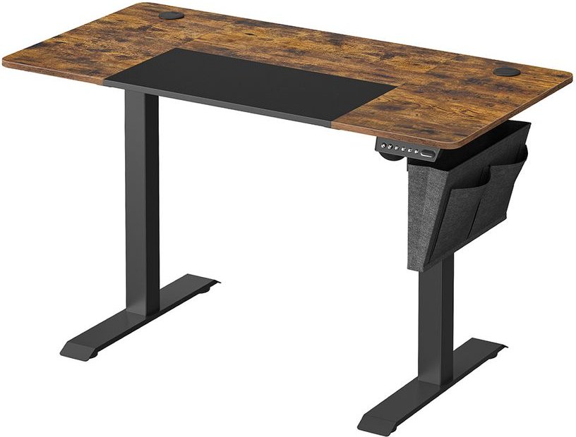 H?henverstellbarer Schreibtisch vintagebraun-schwarz