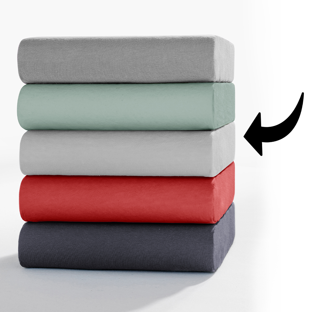 Interlock Doppeljersey-Spannbetttuch ca. 90 – 100 x 200 cm