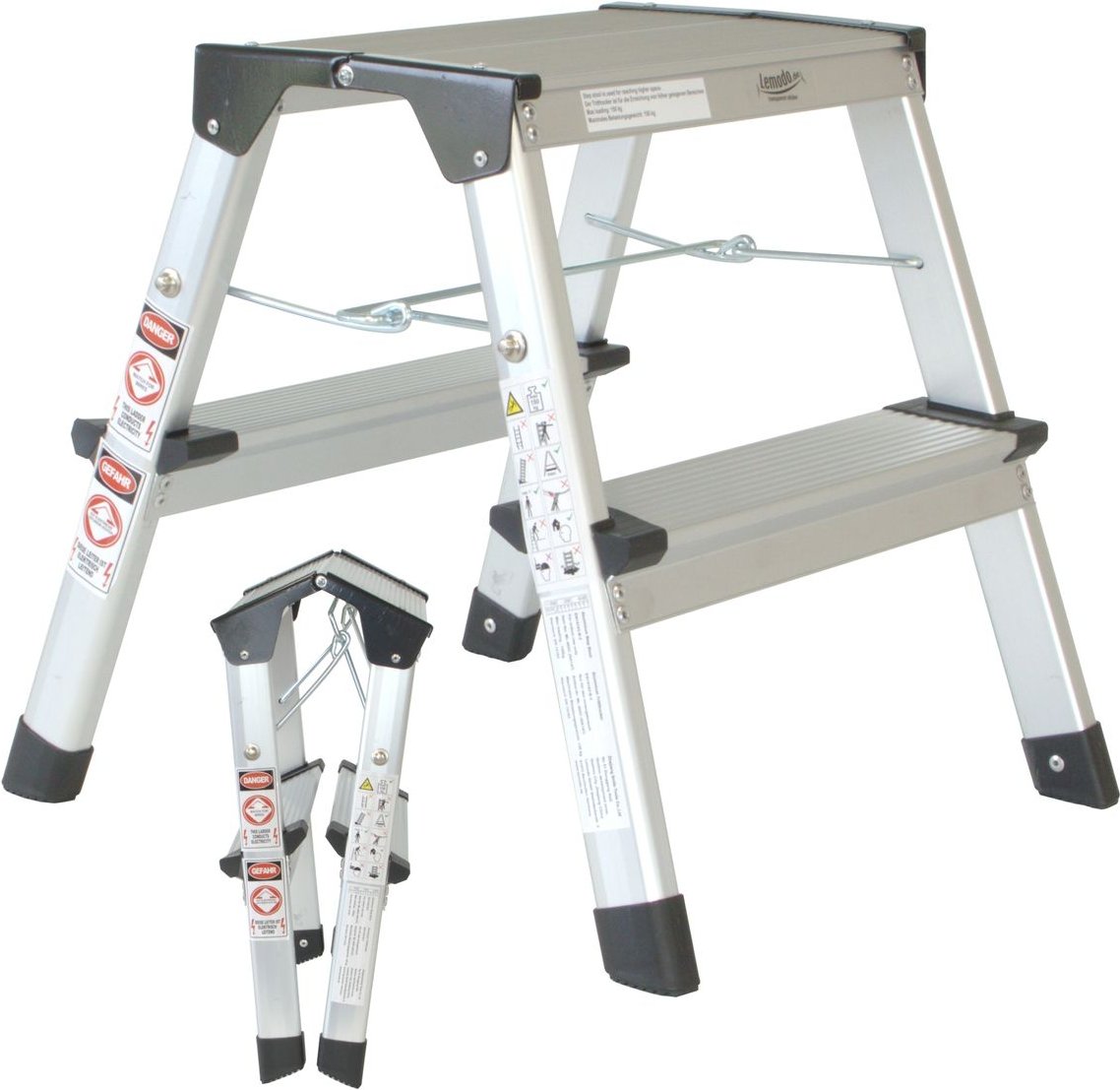 Alu Trittleiter mit 2 Stufen