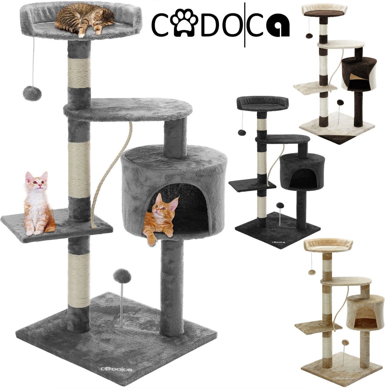 CADOCA Kratzbaum Bonsai 112 x 67 x 55cm grau