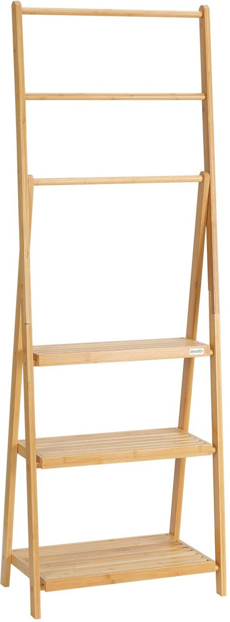 Thumbnail - Handtuchhalter Faltbar Handtuchständer mit 3 Handtuchstangen 3 Ablagen