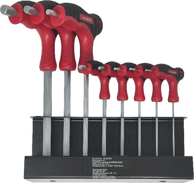 Innensechskantschlüssel - 8 tlg. rot