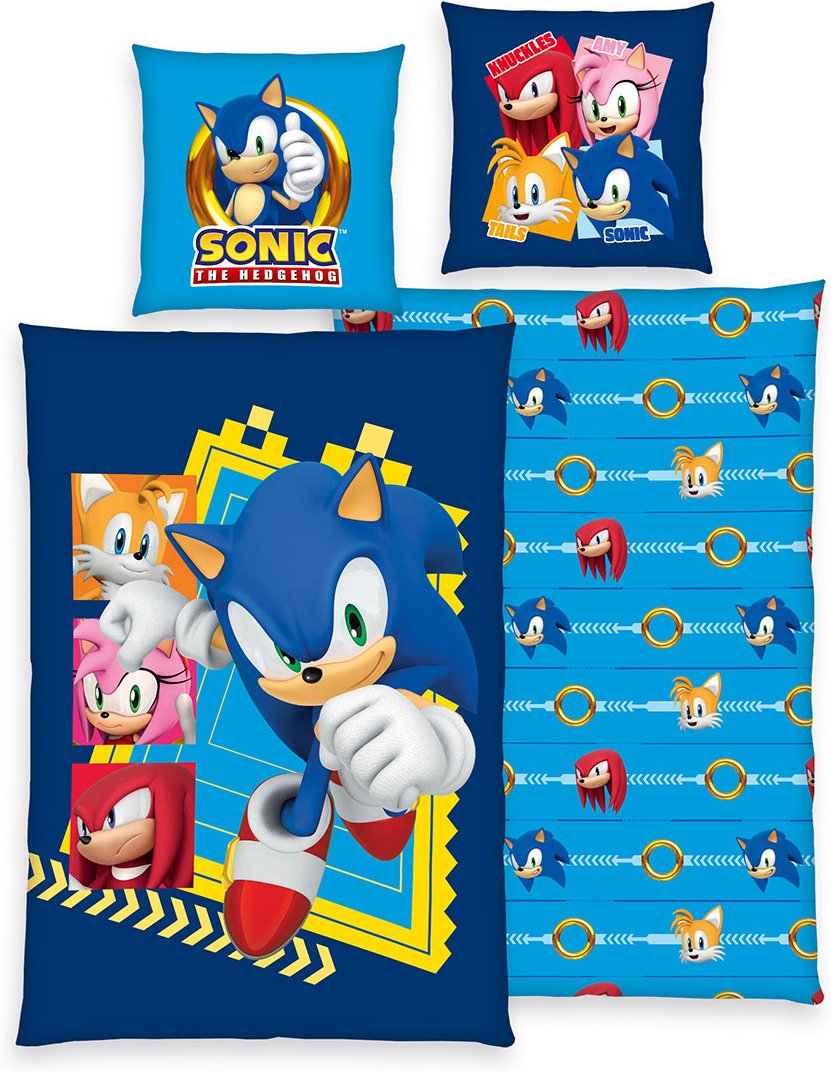 Sonic Bettwäsche Größe 80x80 + 135x200 cm