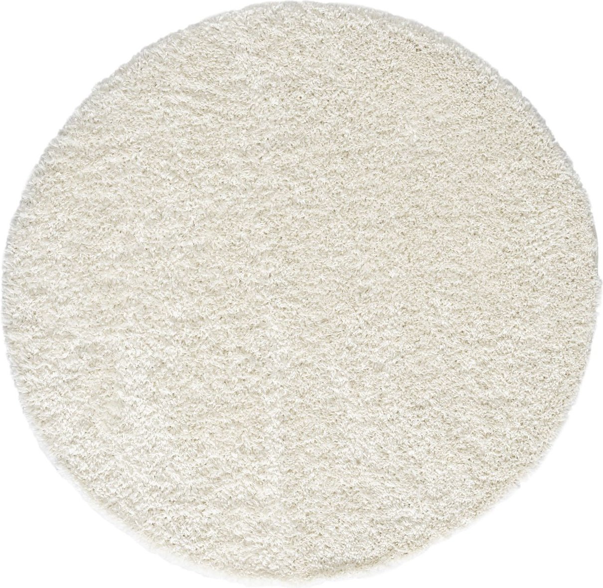 Teppich Elodie, 150cm x 150cm, Farbe Weiß, rund, Florhöhe 37mm