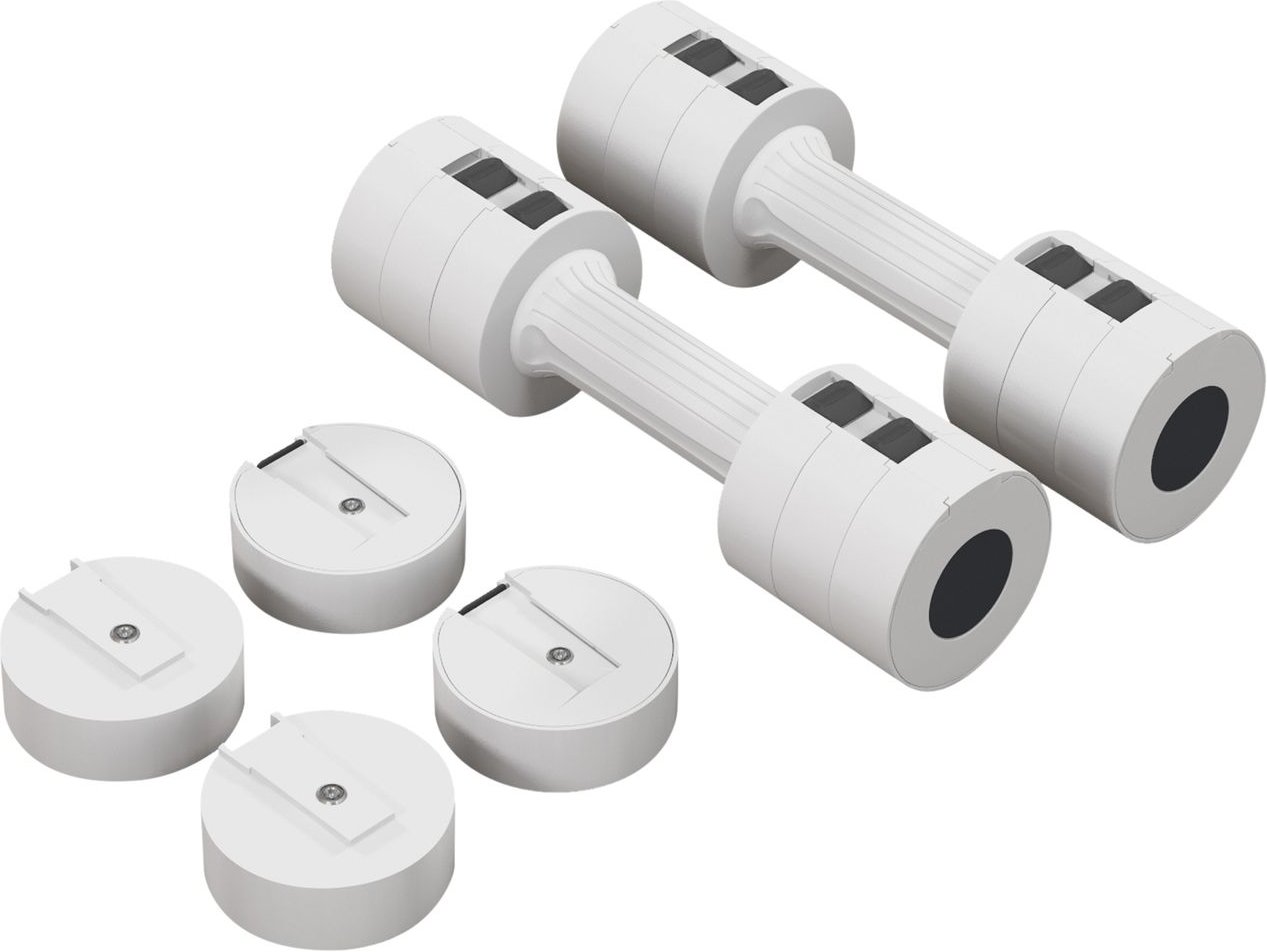 SPORTNOW 2 x 2,5 kg Kurzhanteln, anpassbares Gewicht, Kunststoffgehäuse, Weiß