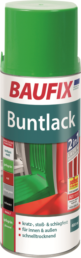 Buntlack 600ml gelb-grün, 6er Set