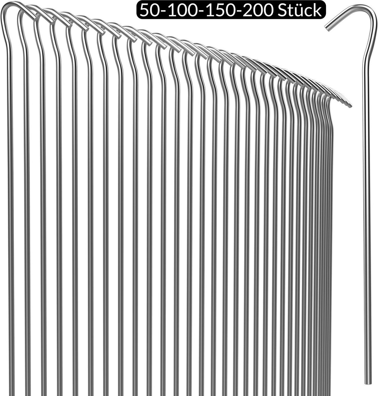 Deuba Heringe J 50er Set20cm / 3,5cm silber