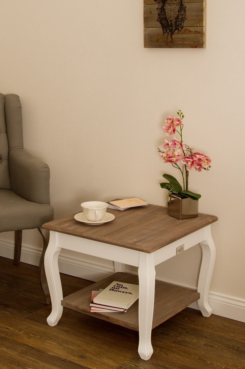 Tisch "Adriana", ca. 55 x 55 x 46 cm - Weiß