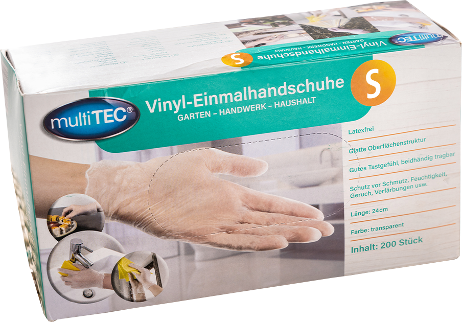 Vinyl-Einmalhandschuhe - 200er Pack, Gr. S