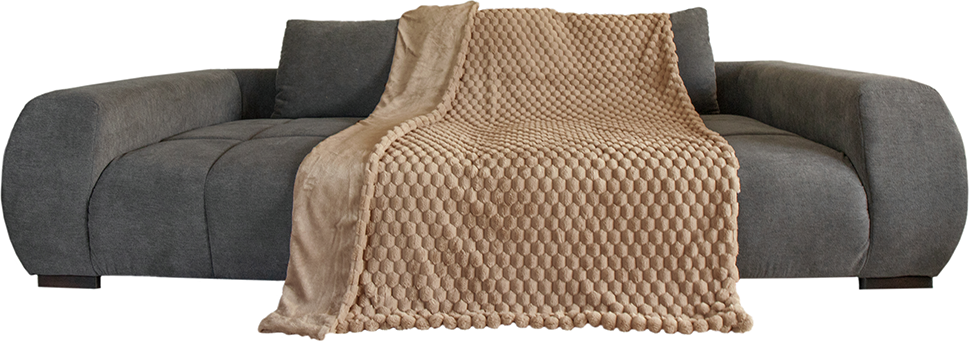 Luxus Pelzimitatdecke "Rabbit Dots"