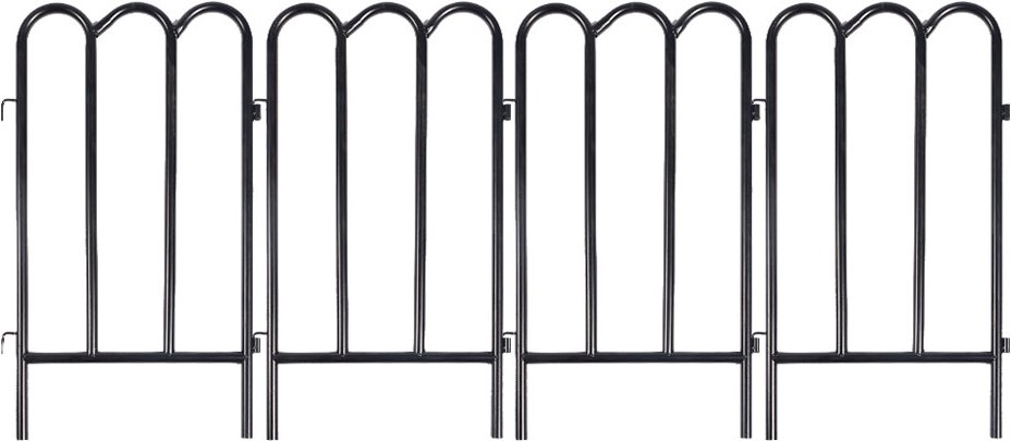 4-tlg. Rankgitter für Kletterpflanzen, ca. 34 x 78 cm - Schwarz