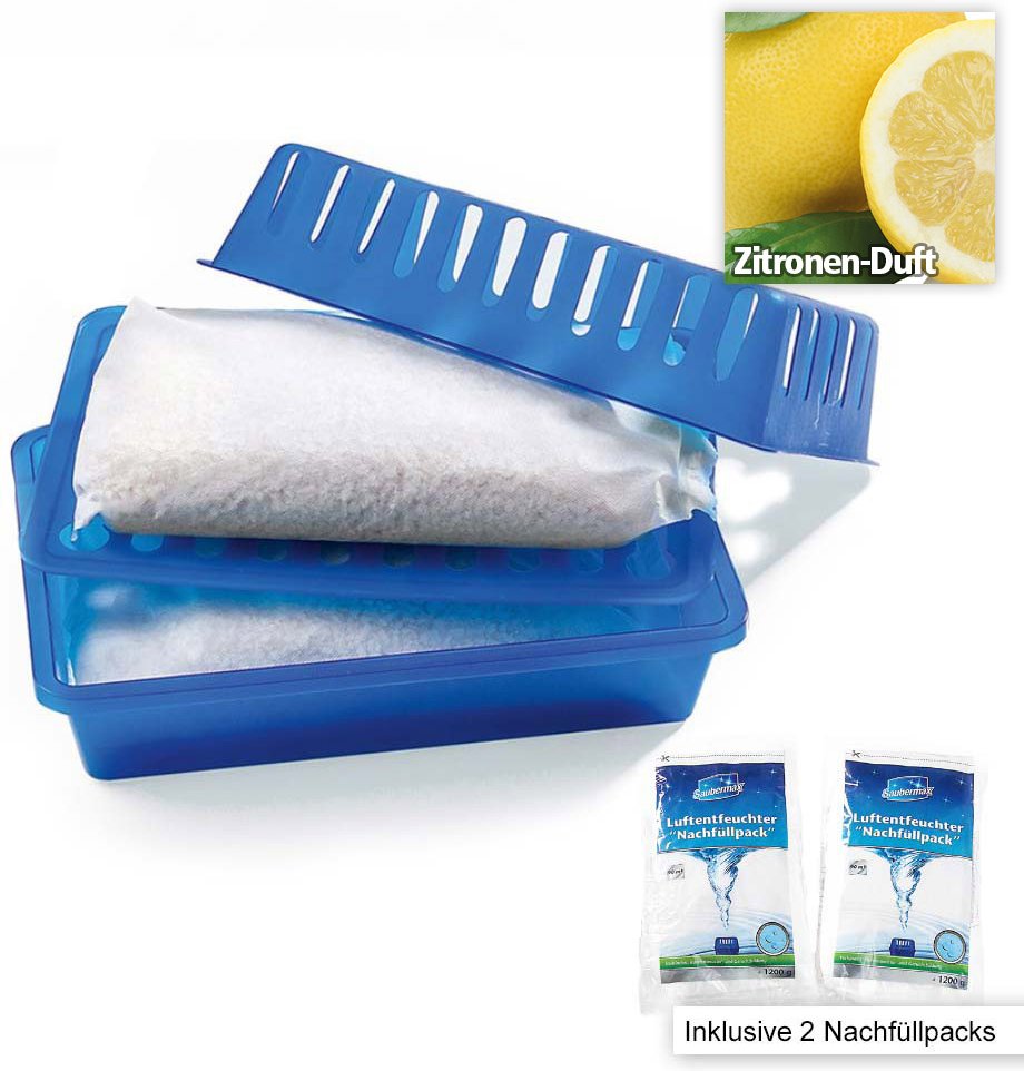 Luftentfeuchter Starter-Set mit Zitronenduft - Blau