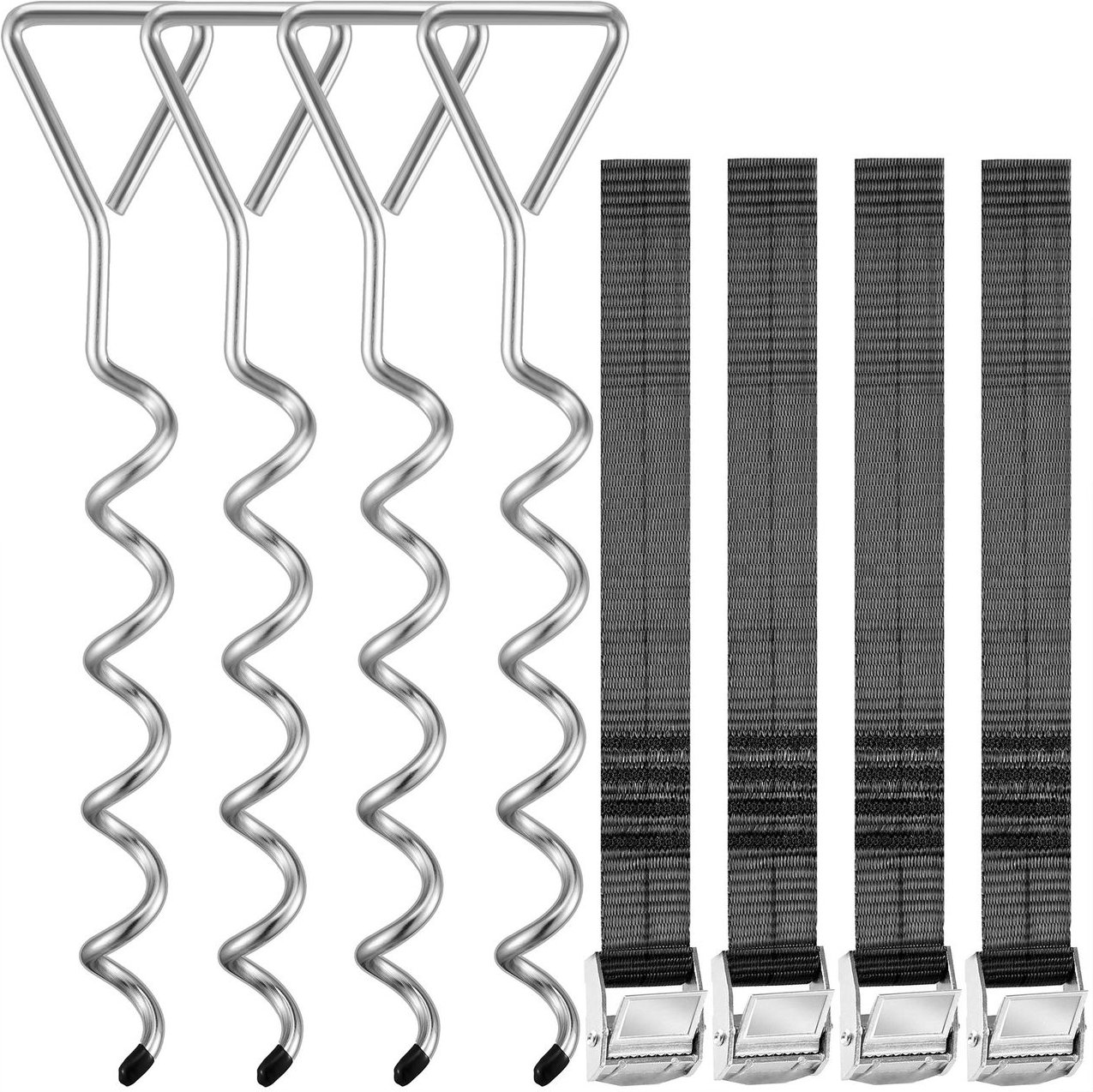 monzana Bodenanker 8-tlg. Silber 42,5x8,5cm