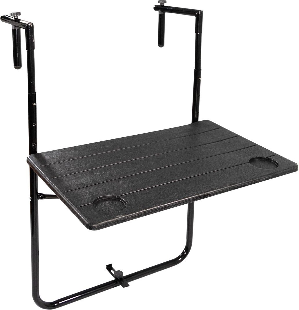 Balkonhängetisch klappbar, Balkontisch höhenverstellbar, Hängetisch 60 x 35 cm