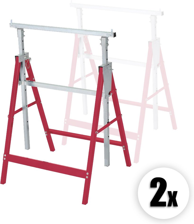 Arbeitsbock höhenverstellbar,  2er Set,  je Bock 200 kg Traglast