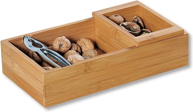 Nussschale, eckig, Bambus, FSC