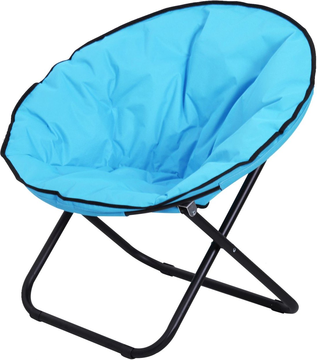 Klappstuhl Campingstuhl Lounge Sessel faltbar Metall + Oxfordstoff Blau 80 x 80 x 75 cm