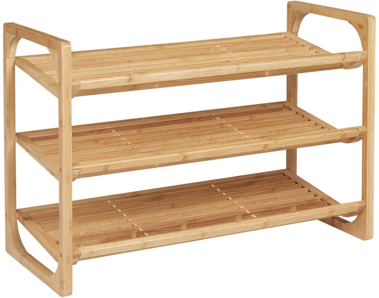 Schuhregal mit 3 Ebenen, Schuhständer, Schuhablage für max. 9 Paar Schuhe
