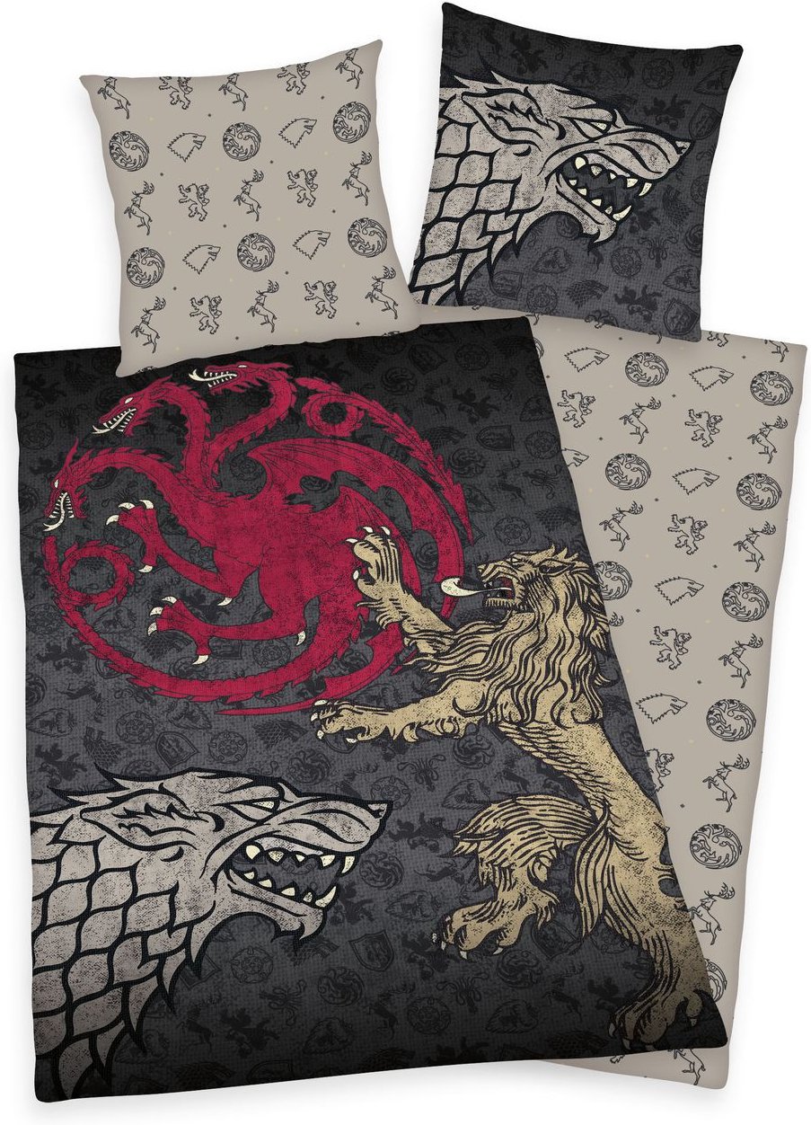 Game of Thrones Bettwäsche Größe 80x80 + 135x200 cm
